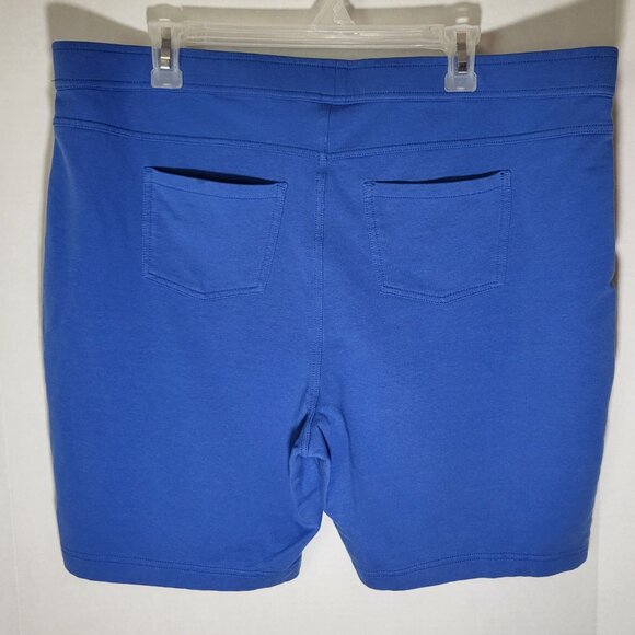 Susan Graver Weekend Pull On Bermuda Shorts Size 1X Paris Blue - Picture 3 of 7
